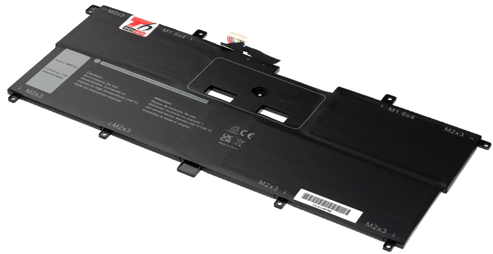 Batéria T6 Power Dell XPS 13 9365, 6050mAh, 46Wh, 4cell, Li-pol