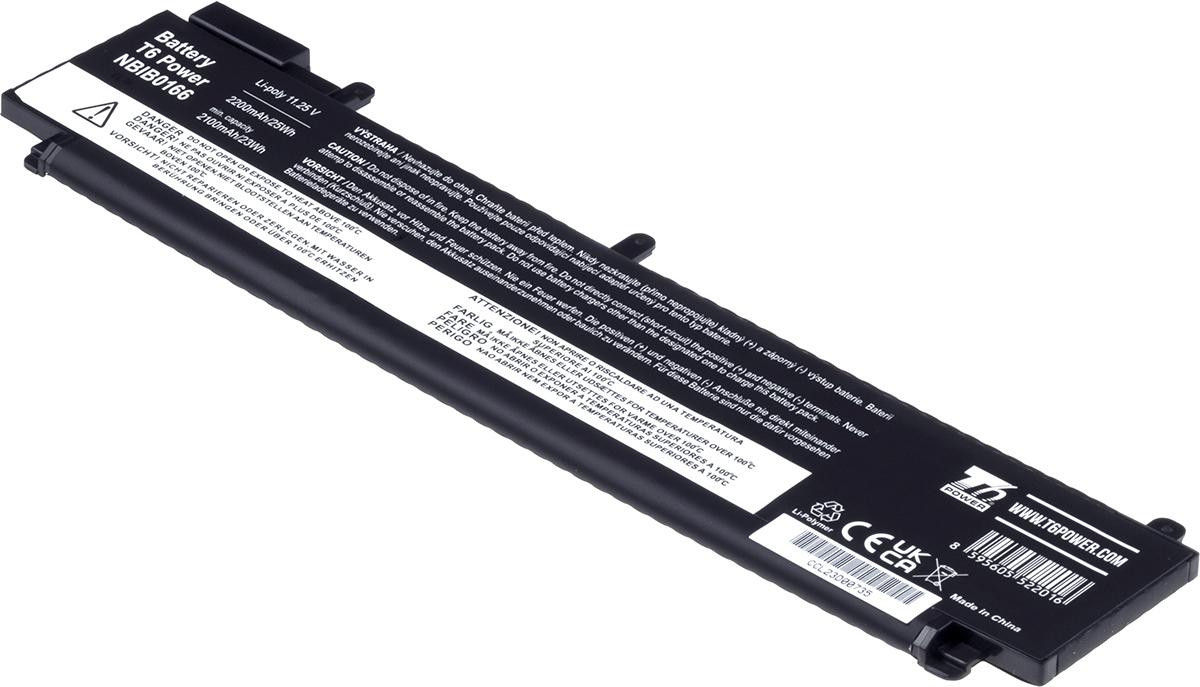 Batéria T6 Power Lenovo ThinkPad T460, T470, 2200mAh, 25Wh, 3cell, Li-Pol