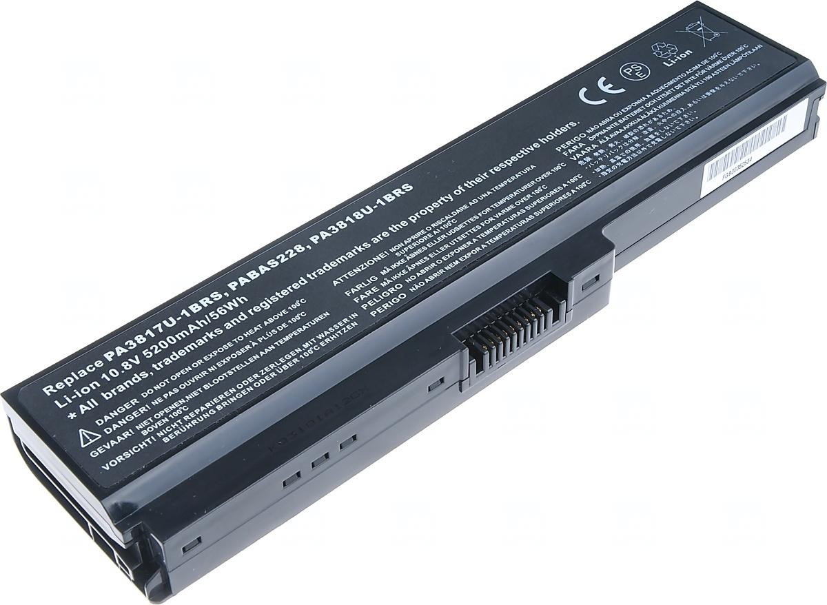 Batéria T6 Power Toshiba Satellite L730, L735, L740, L745, L750, L755, L775, 5200mAh, 56Wh, 6cell