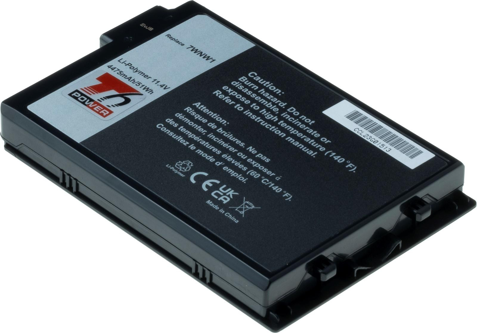 Batéria T6 Power Dell Latitude 5420, 5424, 7424 Rugged, 4475mAh, 51Wh, 3cell, Li-ion
