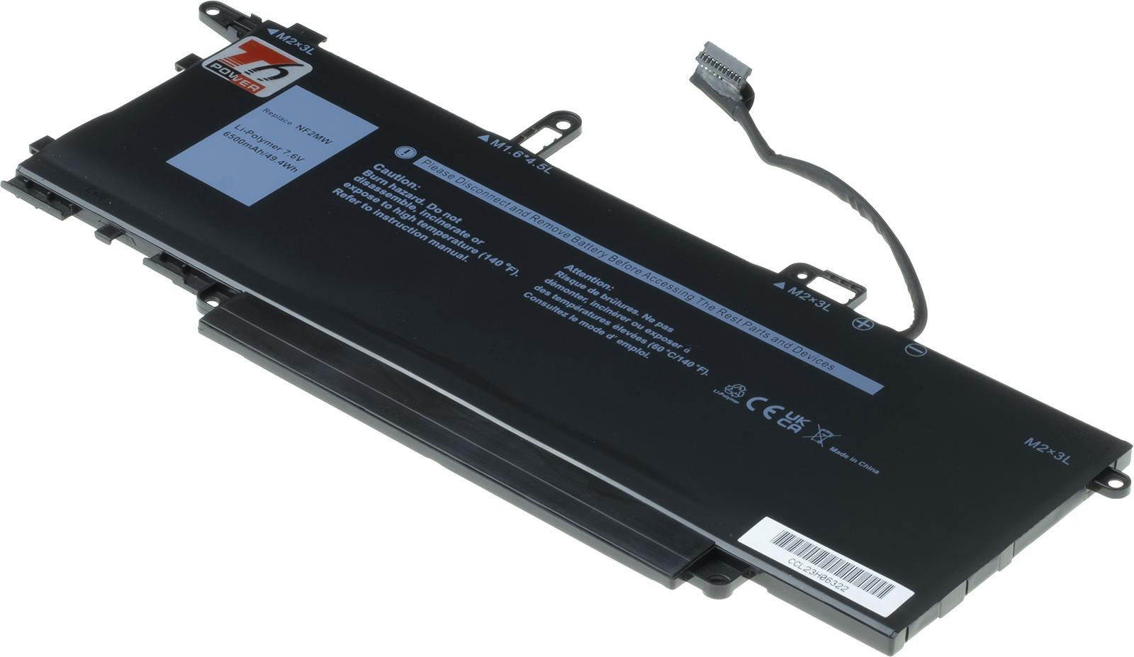 Batéria T6 Power Dell Latitude 7400 2in1, 9410 2in1, 6500mAh, 49Wh, 4cell, Li-pol
