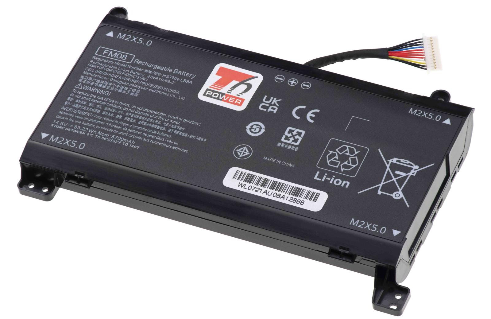 Batéria T6 Power HP Omen 17-an000, 17-an100, 12pin, Geforce 1050, 5973mAh, 86Wh, 8cell, Li-ion