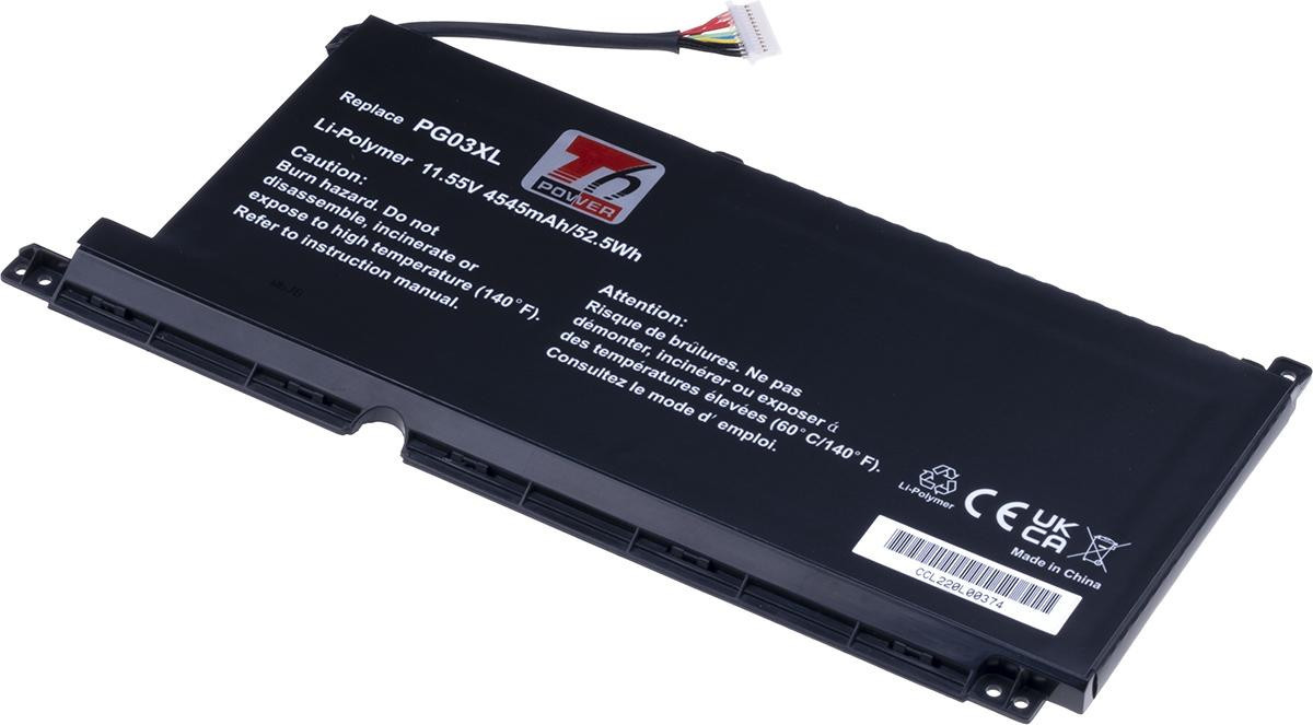 Batéria T6 Power HP Pavilion Gaming 15-dk0000, 15-ec0000, 4545mAh, 52,5Wh, 3cell, Li-pol