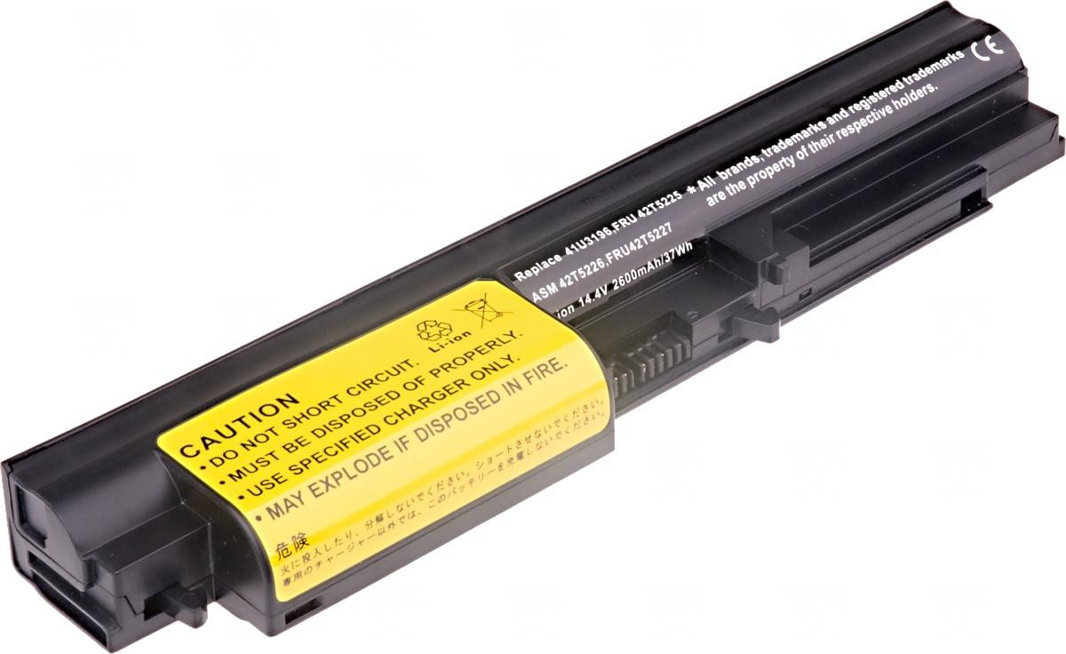 Batéria T6 Power IBM ThinkPad T61 14,1 wide, R61 14,1 wide, R400, T400, 2600mAh, 37Wh, 4cell
