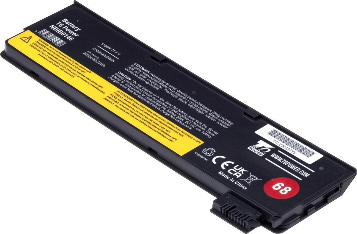 Batéria T6 Power Lenovo ThinkPad T440, T450, T460, T470, T550, P50, 68, 2100mAh, 24Wh, 3cell