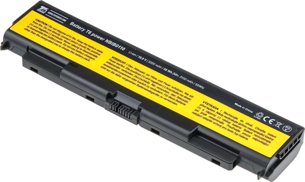 Batéria T6 Power Lenovo ThinkPad T440p, T540p, W540, L440, L540 séria, 5200mAh, 56Wh, 6cell