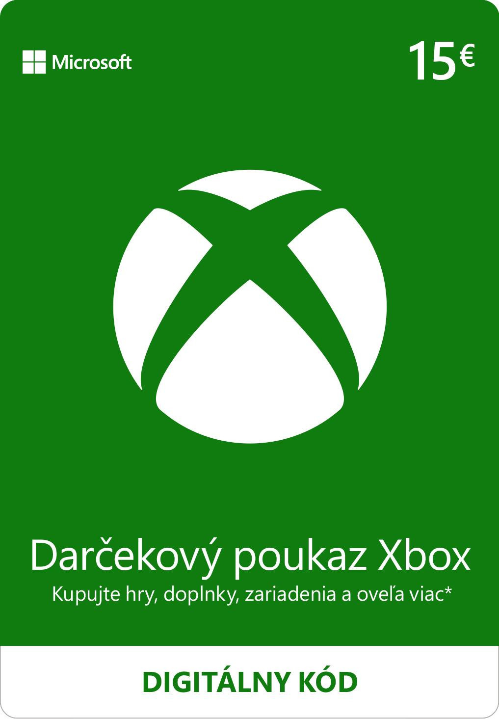 ESD XBOX - Darčeková karta Xbox 15 EUR