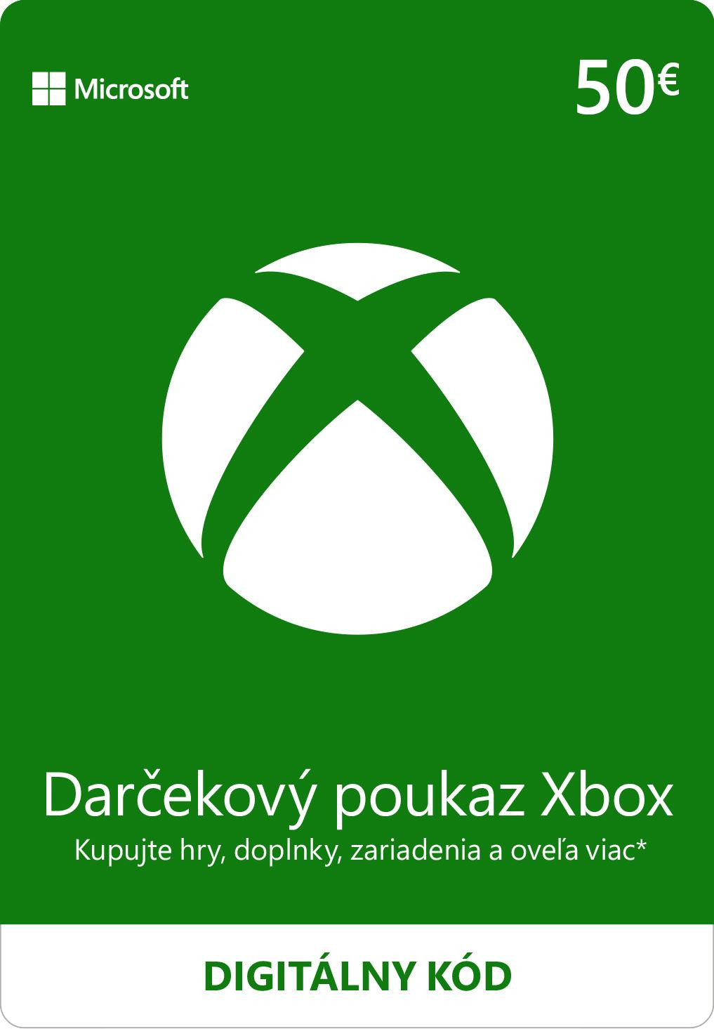 ESD XBOX - Darčeková karta Xbox 50 EUR