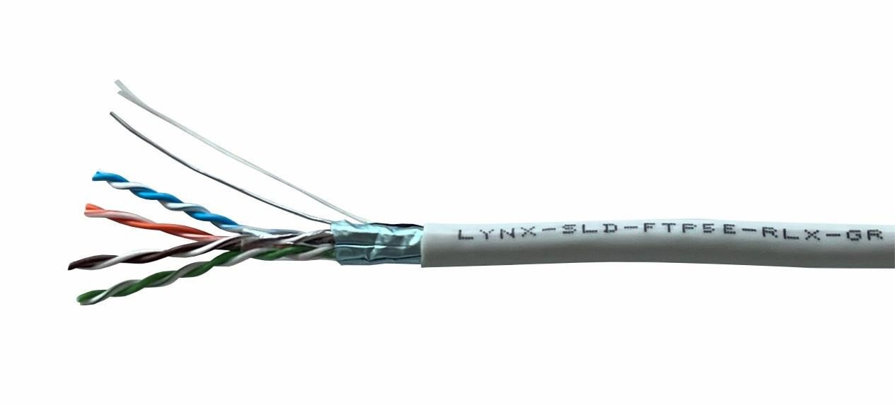 FTP kábel LYNX REELEX AIR, Cat5E, drôt, PVC, Eca, sivý, 305m