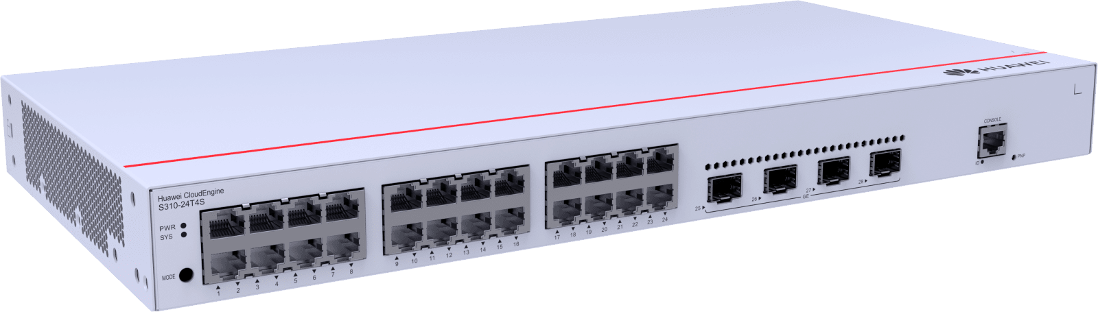 Huawei S310-24T4S Switch (24*10/100/1000BASE-T portov, 4*GE SFP portov, AC power)