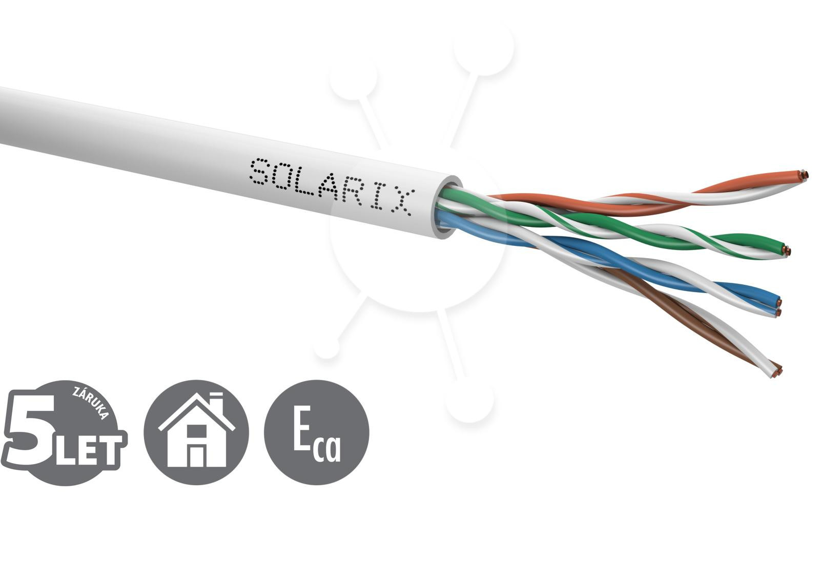 Inštalačný kábel Solarix CAT5E UTP PVC Eca 500m/box SXKD-5E-UTP-PVC