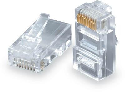 Konektor RJ45 CAT5E UTP 8p8c pre drôt 100ks bal.