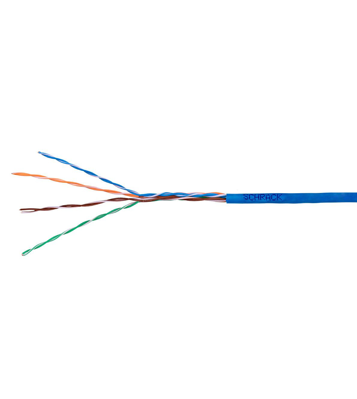 Kábel U/UTP Cat5e AWG24 PVC Eca modrý 305m