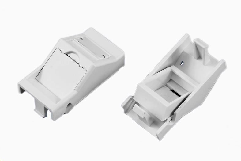 Modul neosadený 1x RJ45, 22, 5x45 mm s prachovkou uhlový