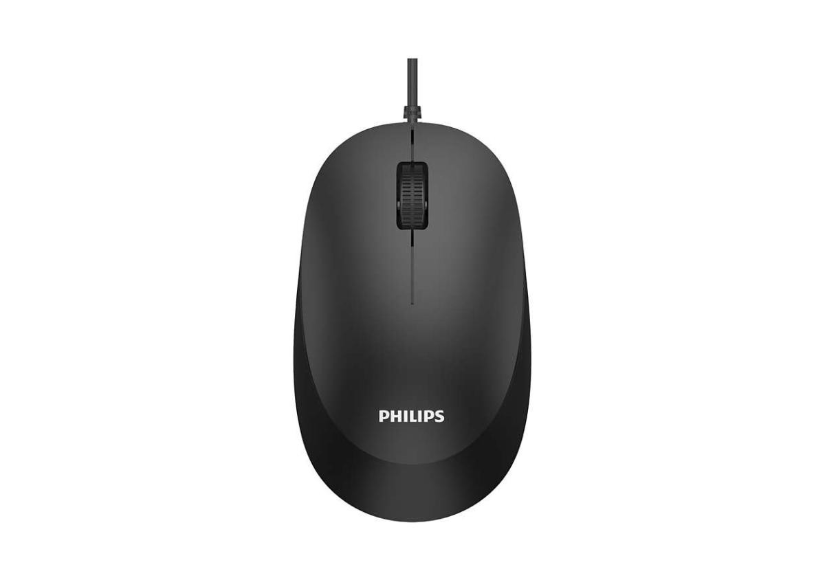 Philips SPK7207BL/Kancelárska/Optická/1 200 DPI/Drôtová USB/Čierna