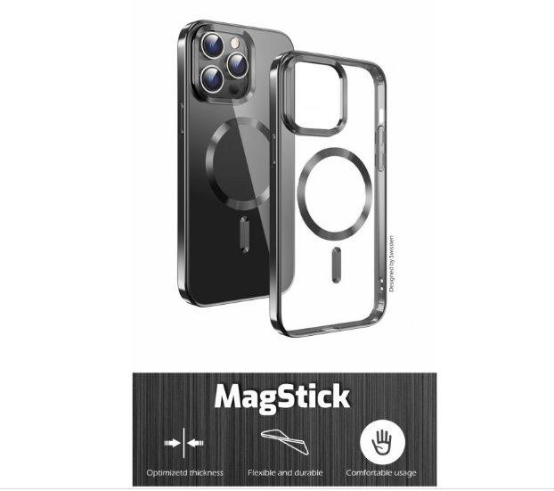 SWISSTEN CLEAR JELLY MagStick PÚZDRO PRE IPHONE 16 PRE TRANSPARENTNÉ