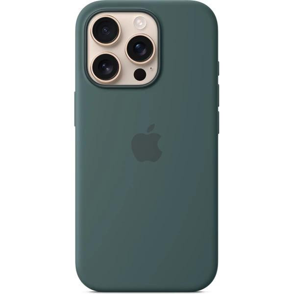 iPhone 16 Pre Silicone Case with MS - Lake Green