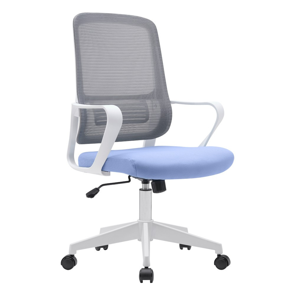 KONDELA Salomo Typ 1 kancelárska stolička s podrúčkami neomint / sivá / biela