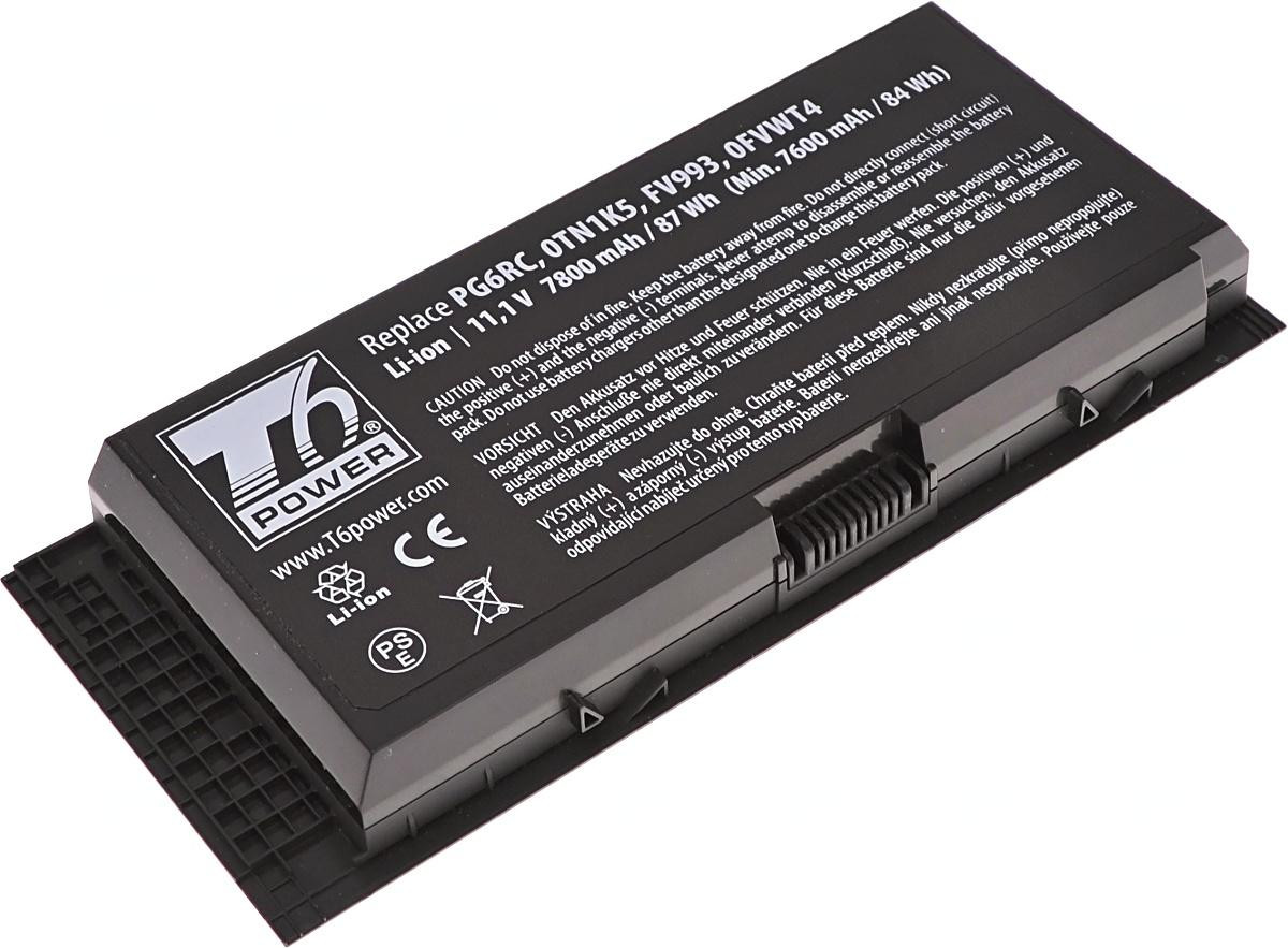 Batéria T6 Power Dell Precision M6700, M6800, M4800, 7800mAh, 87Wh, 9cell