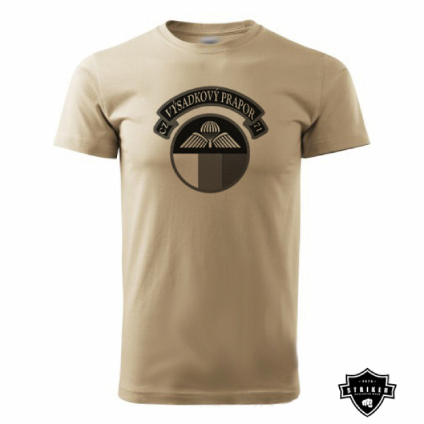 Tričko Striker AČR 43. výsadkový prápor Chrudim - béžové, M