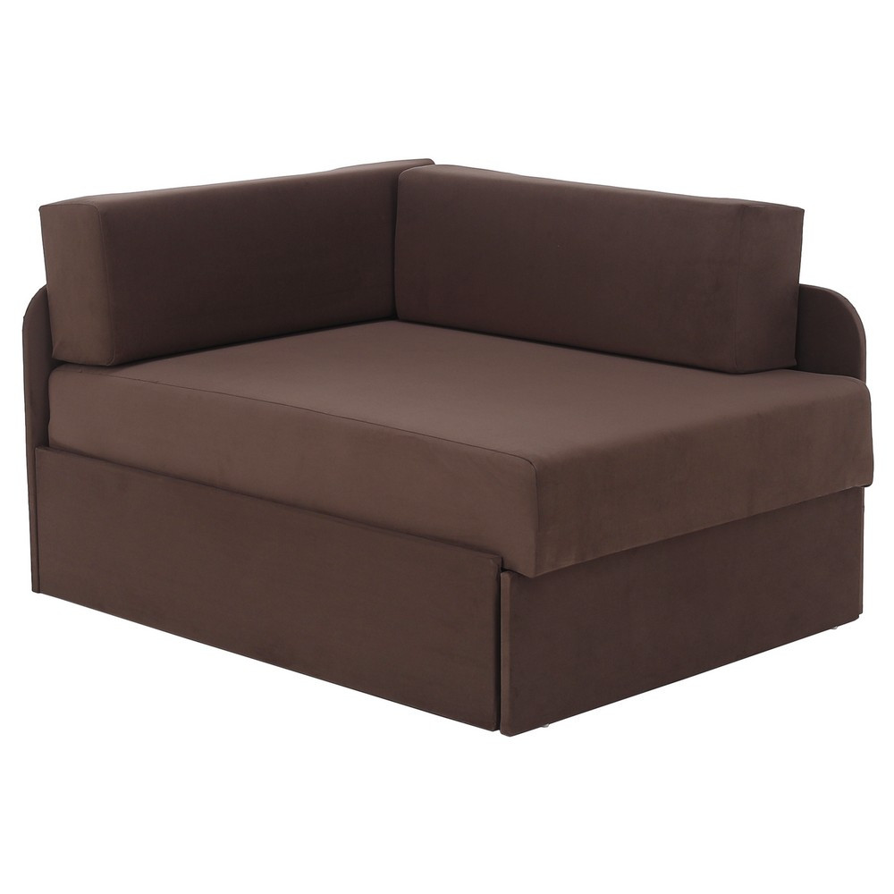 KONDELA Montes Uni rozkladacie kreslo s úložným priestorom hnedá