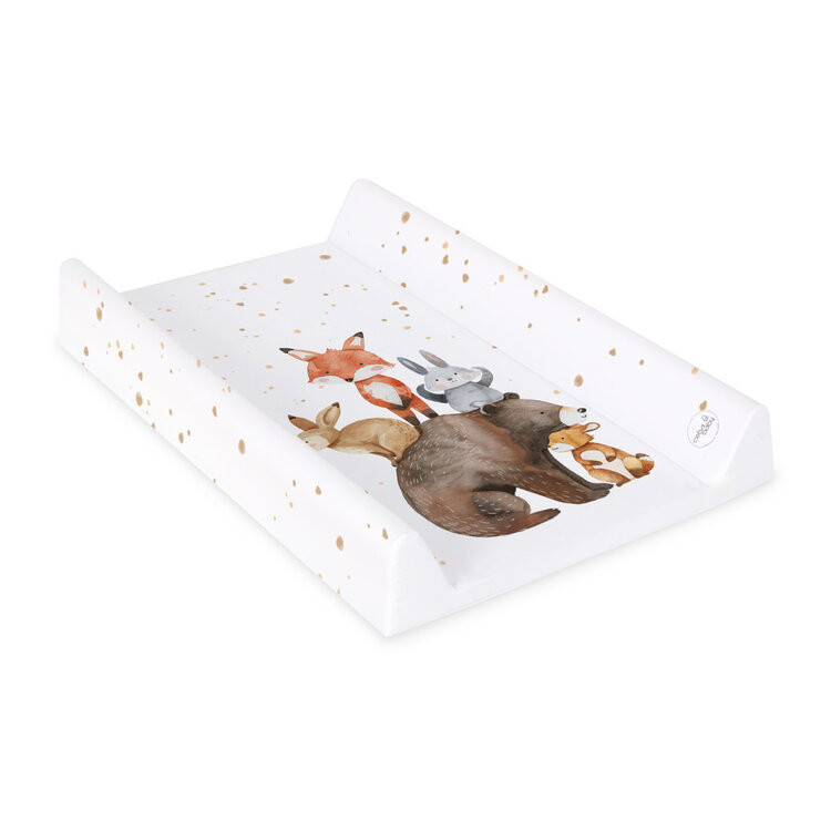 CEBA Podložka prebaľovacia 2-hranná s pevnou doskou (50x70) Ultra Light Forest Friends