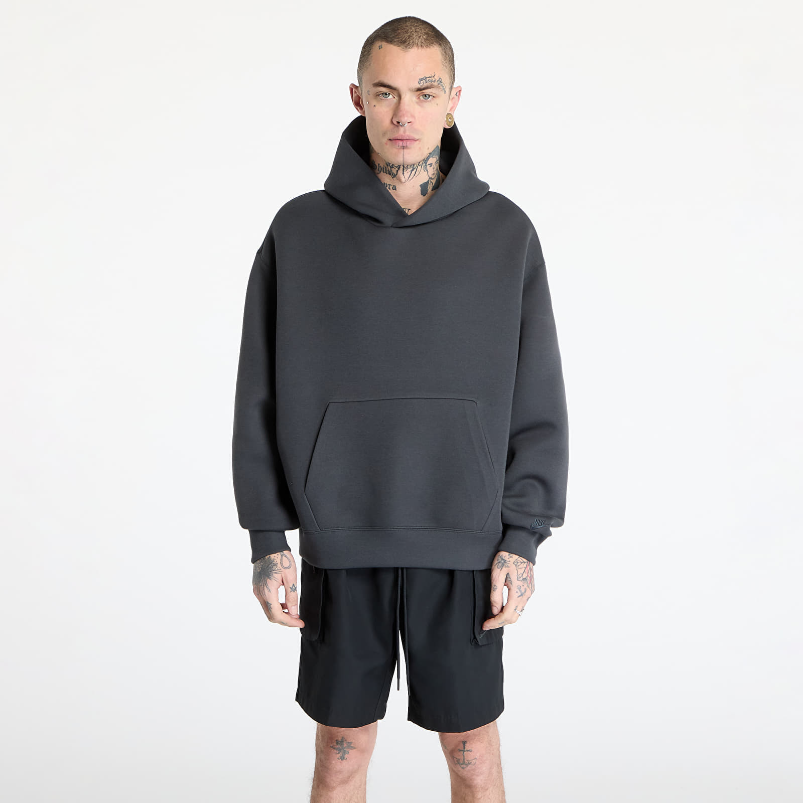 Mikina Nike Tech Reimagined Men's Fleece Hoodie Anthracite/ Anthracite XXXL