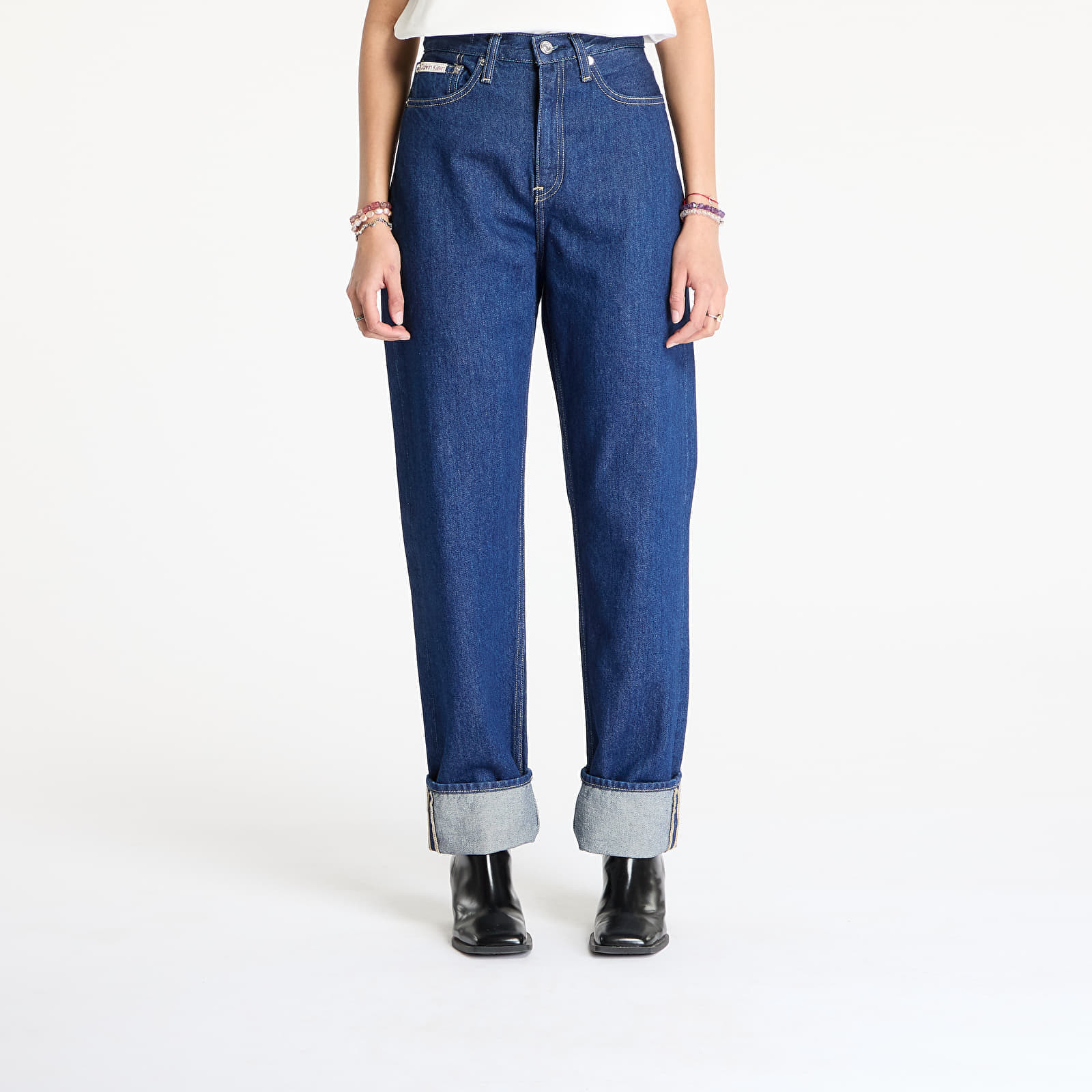 Džínsy Calvin Klein Jeans High Rise Straight Jeans Denim W28/L32