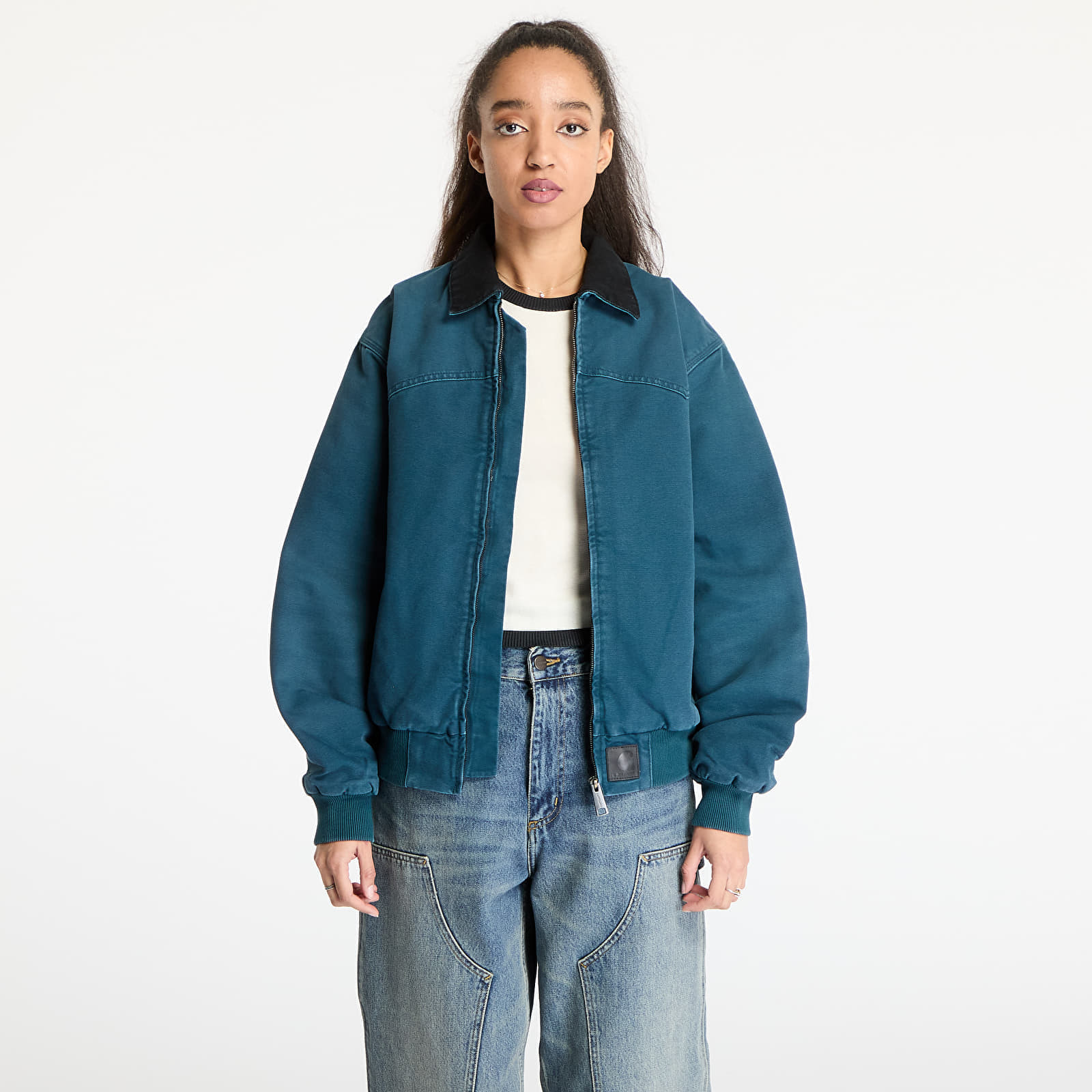 Bunda Carhartt WIP OG Santa Fe Jacket UNISEX Deep Lagoon/ Black Stone Canvas S