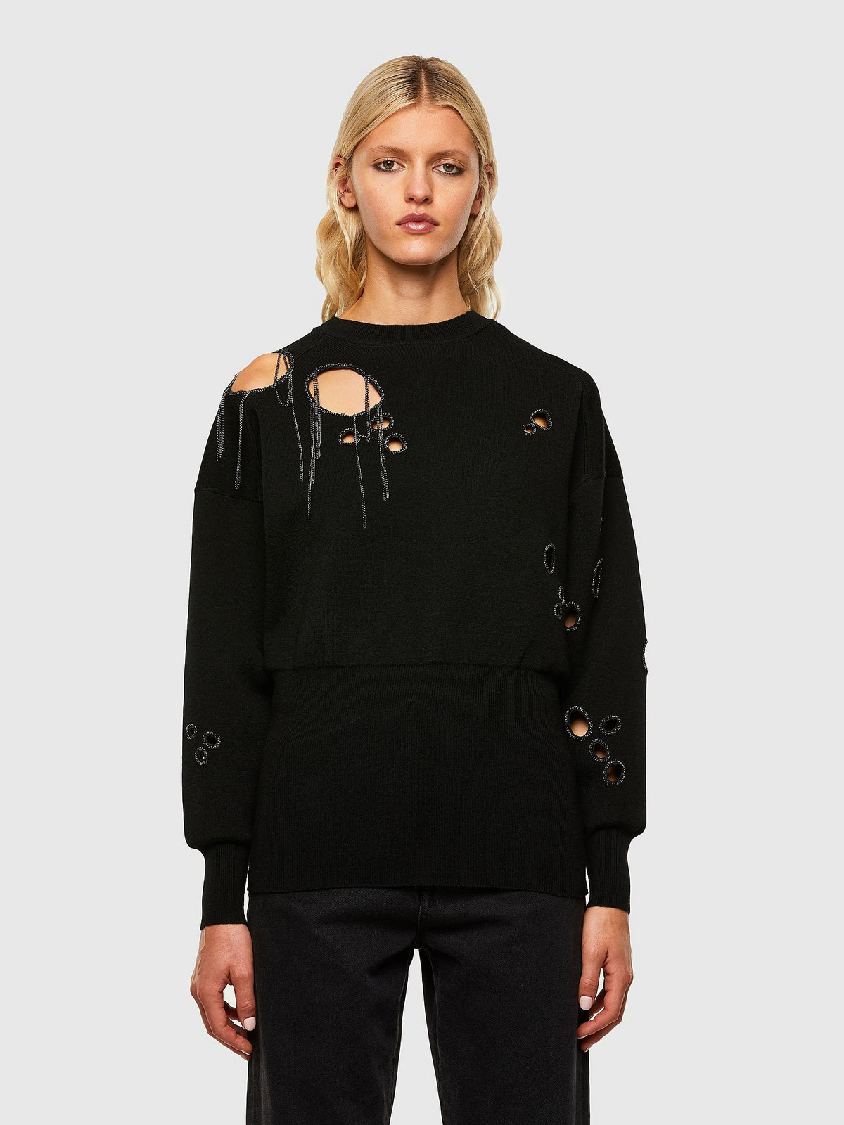 Diesel Sveter - MARIZONA KNITWEAR čierny