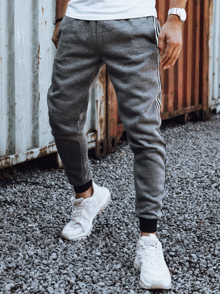 Spodnie męskie dresowe antracytowe Dstreet