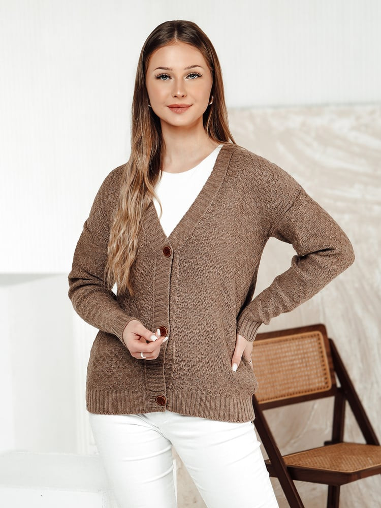 Sweter damski CHICLINE beżowy Dstreet