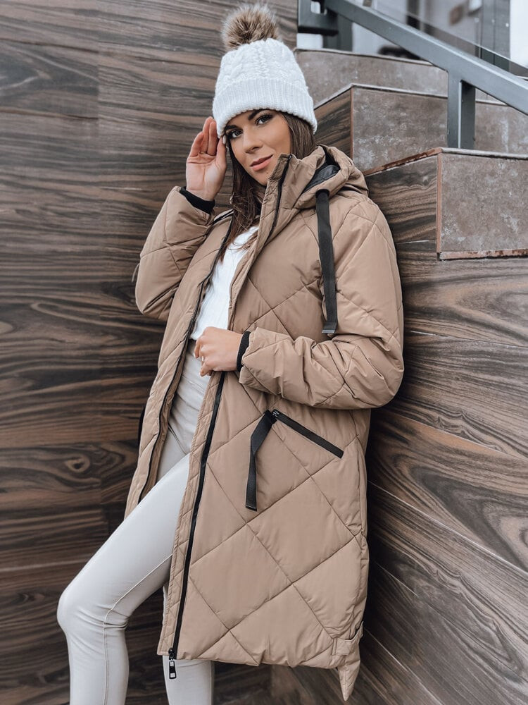 Dámska bunda oversize MELODY Farba béžová DSTREET