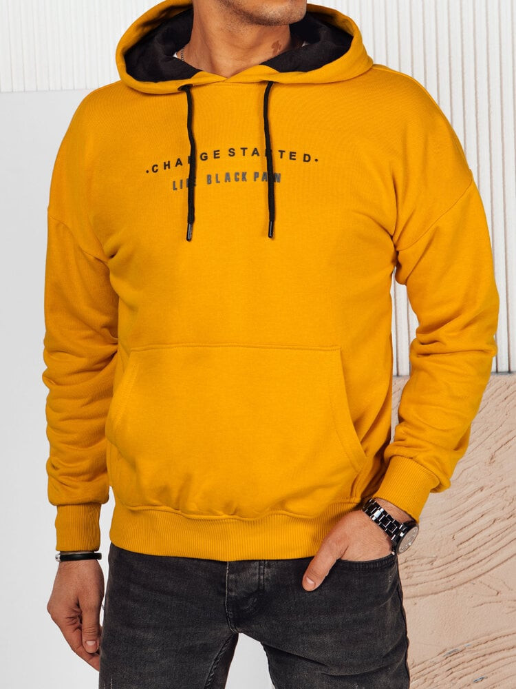 Bluza męska z nadrukiem żółta Dstreet