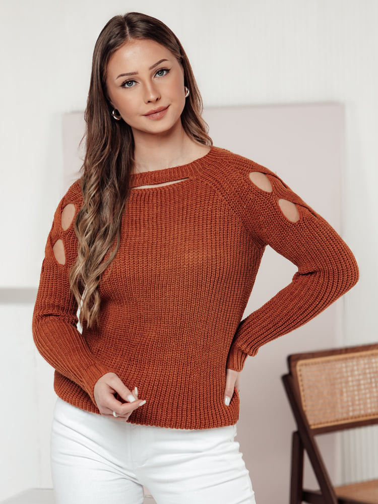 Sweter damski SLITARIA rudy Dstreet