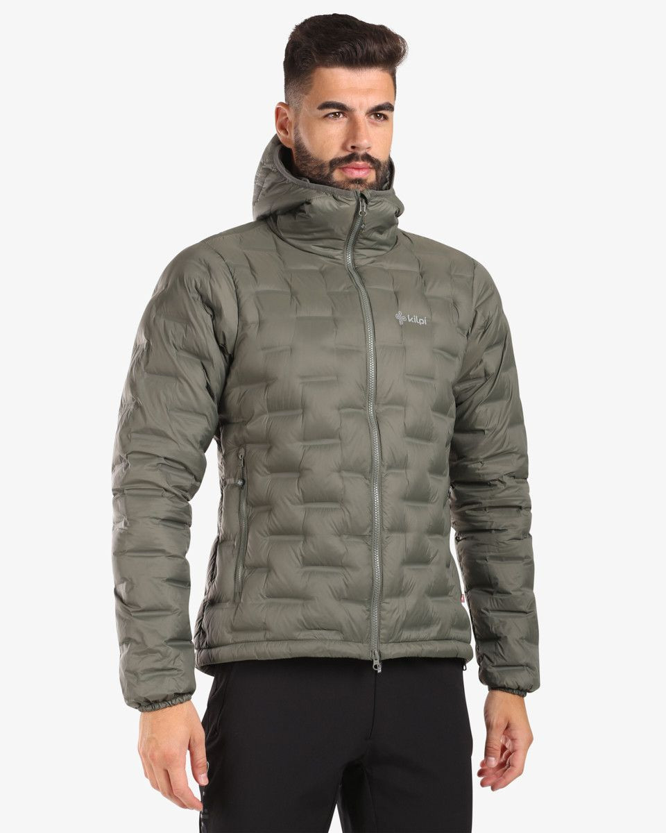 Men's down jacket Kilpi ALBERT-M Dark green
