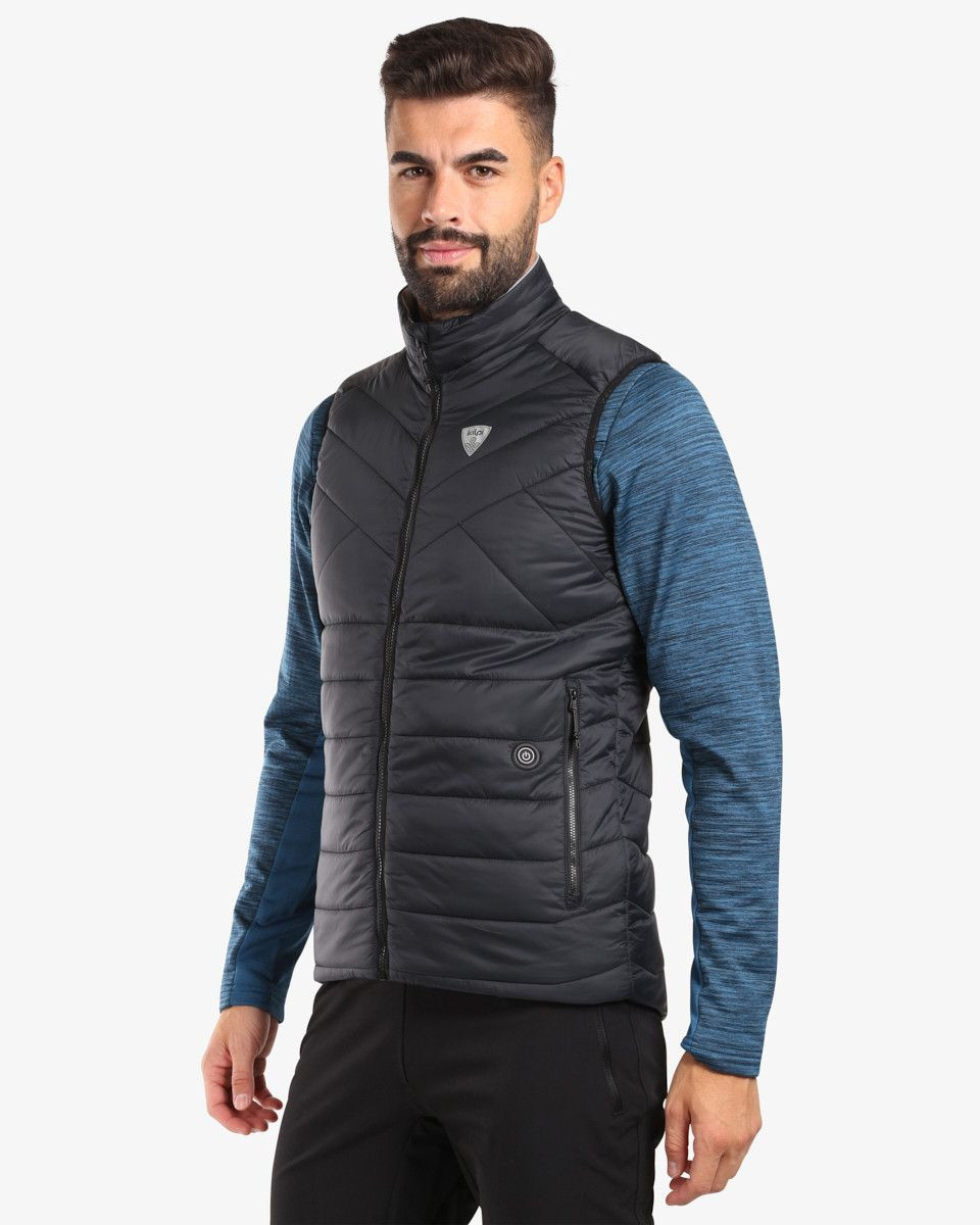 Men's vest with integrated heating panels Kilpi HEATEO-M Black