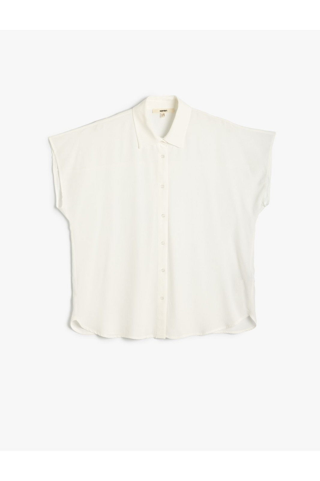 Koton Cap Sleeve Shirt Viscose Fabric