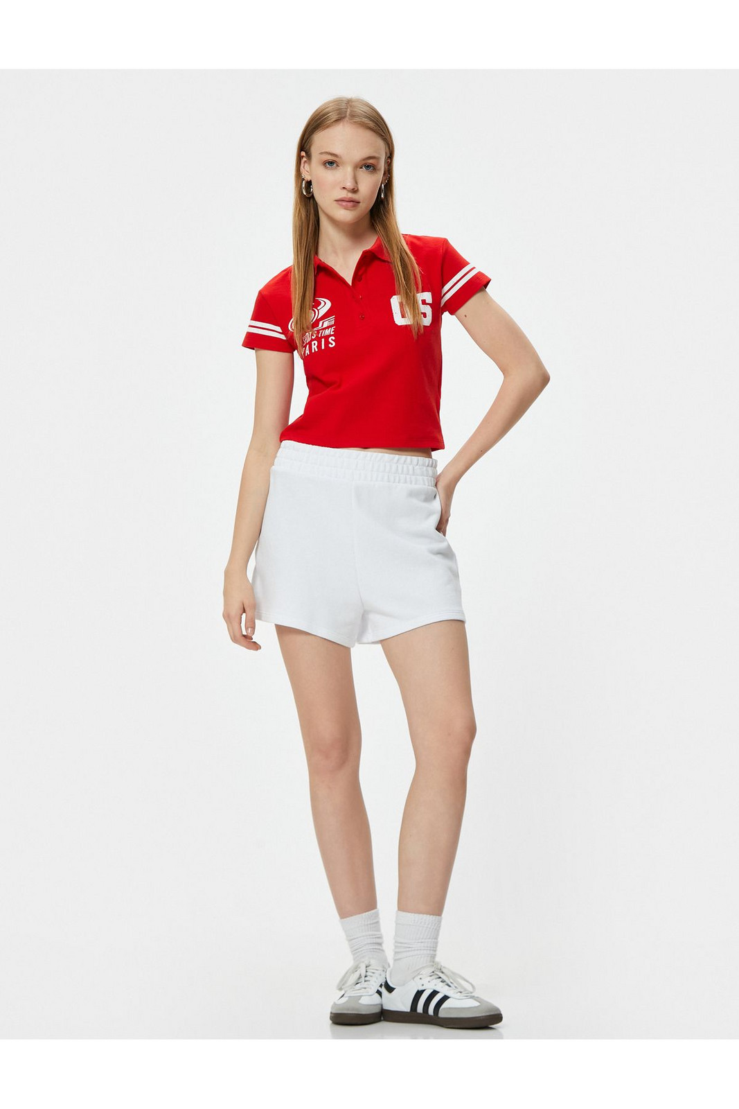 Koton Color Block Printed T-Shirt Short Sleeve Crew Neck