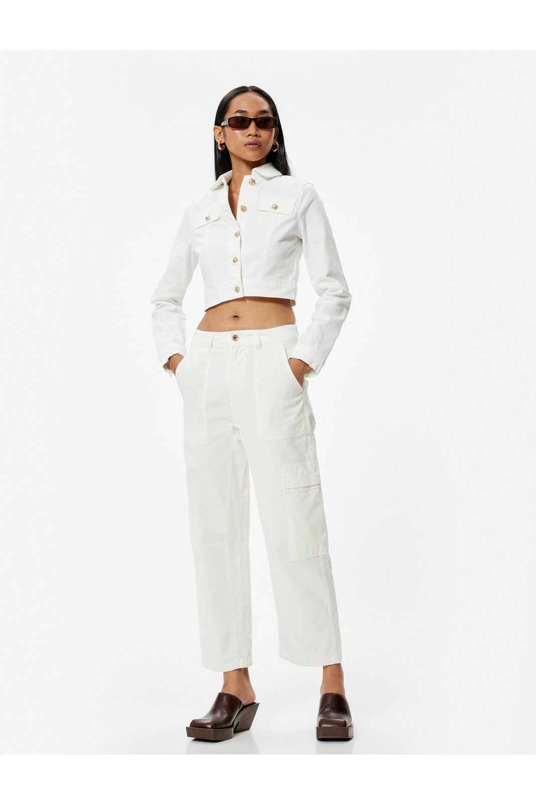 Koton Cargo Jeans Pocket Detailed Normal Waist Straight Leg Cotton