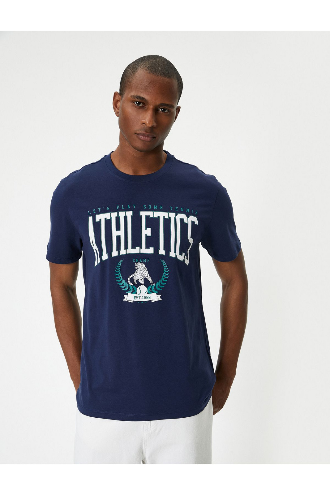 Koton College Printed T-Shirt Crew Neck Short Sleeves