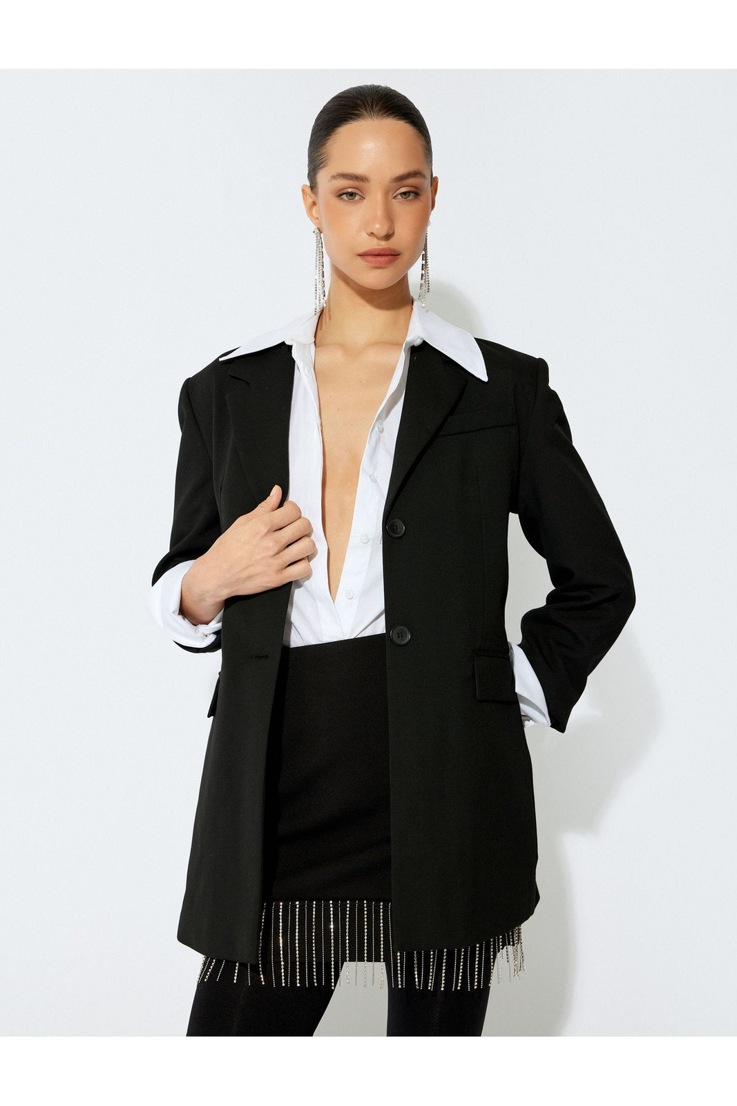Koton Comfortable Fit Standard Waist Stone Mini Skirt