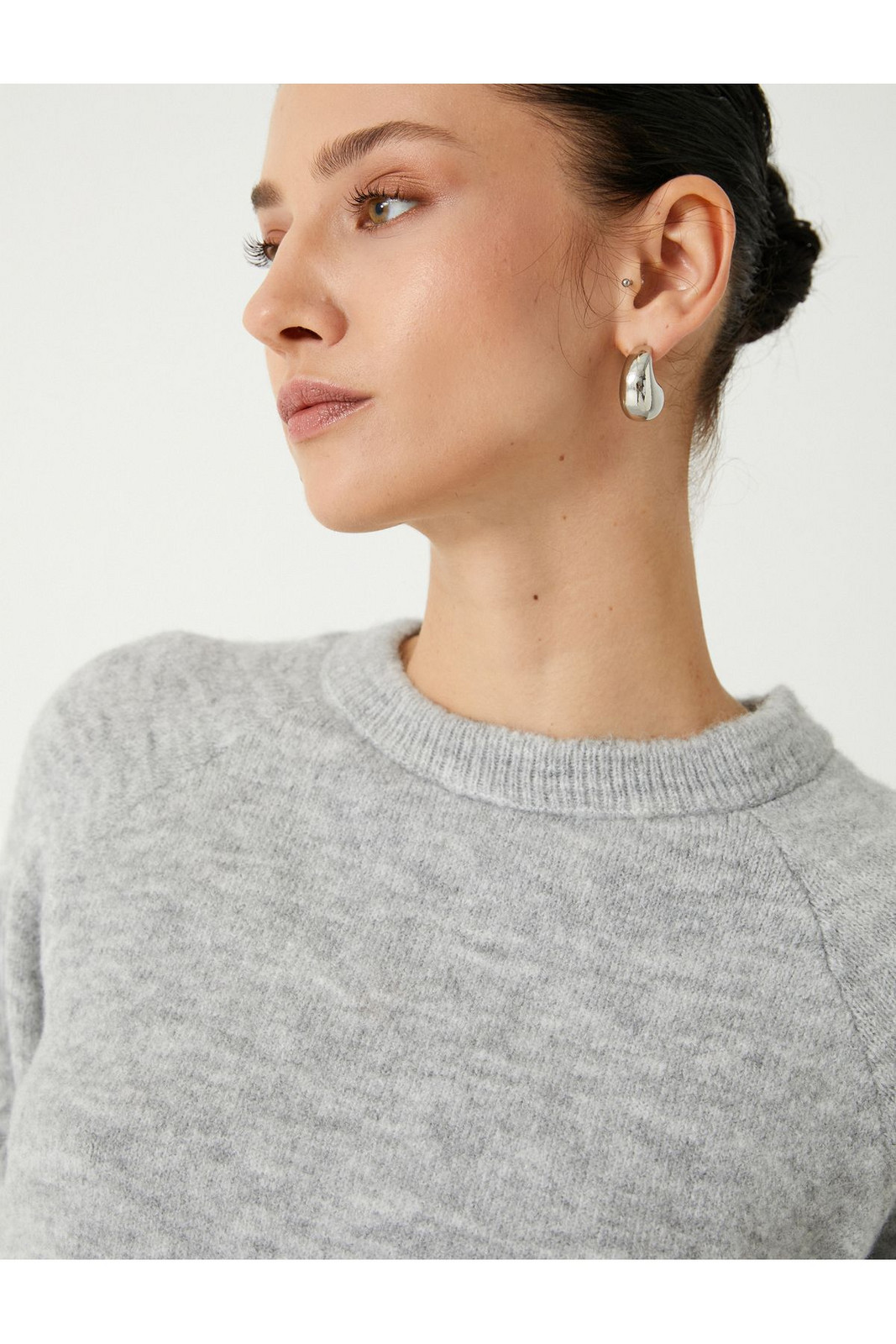 Koton Basic Knitwear Sweater Long Sleeve Soft Textured