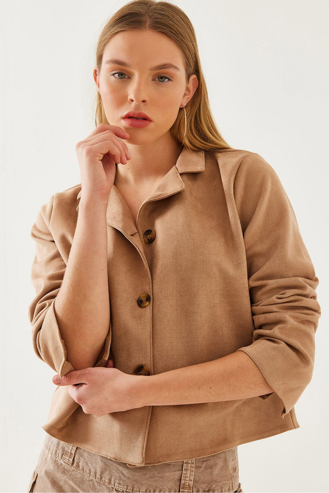 Bianco Lucci Women's Suede Jacket MBMS034