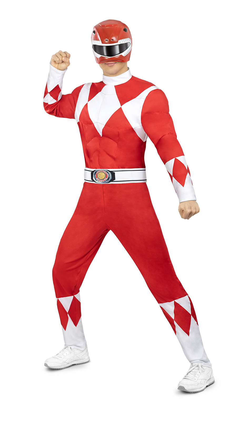 HeliumKing Pánsky kostým Power Ranger - Červený Veľkosť - dospelý: M