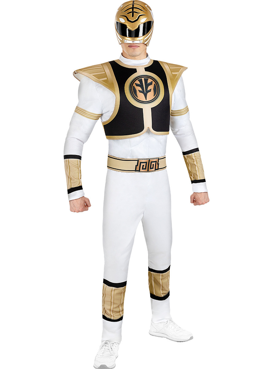 HeliumKing Pánsky kostým Power Ranger - Biely Veľkosť - dospelý: M