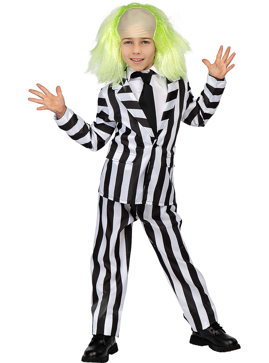 HeliumKing Detský chlapčenský kostým - Beetlejuice Veľkosť - deti: M: 105 - 116 cm