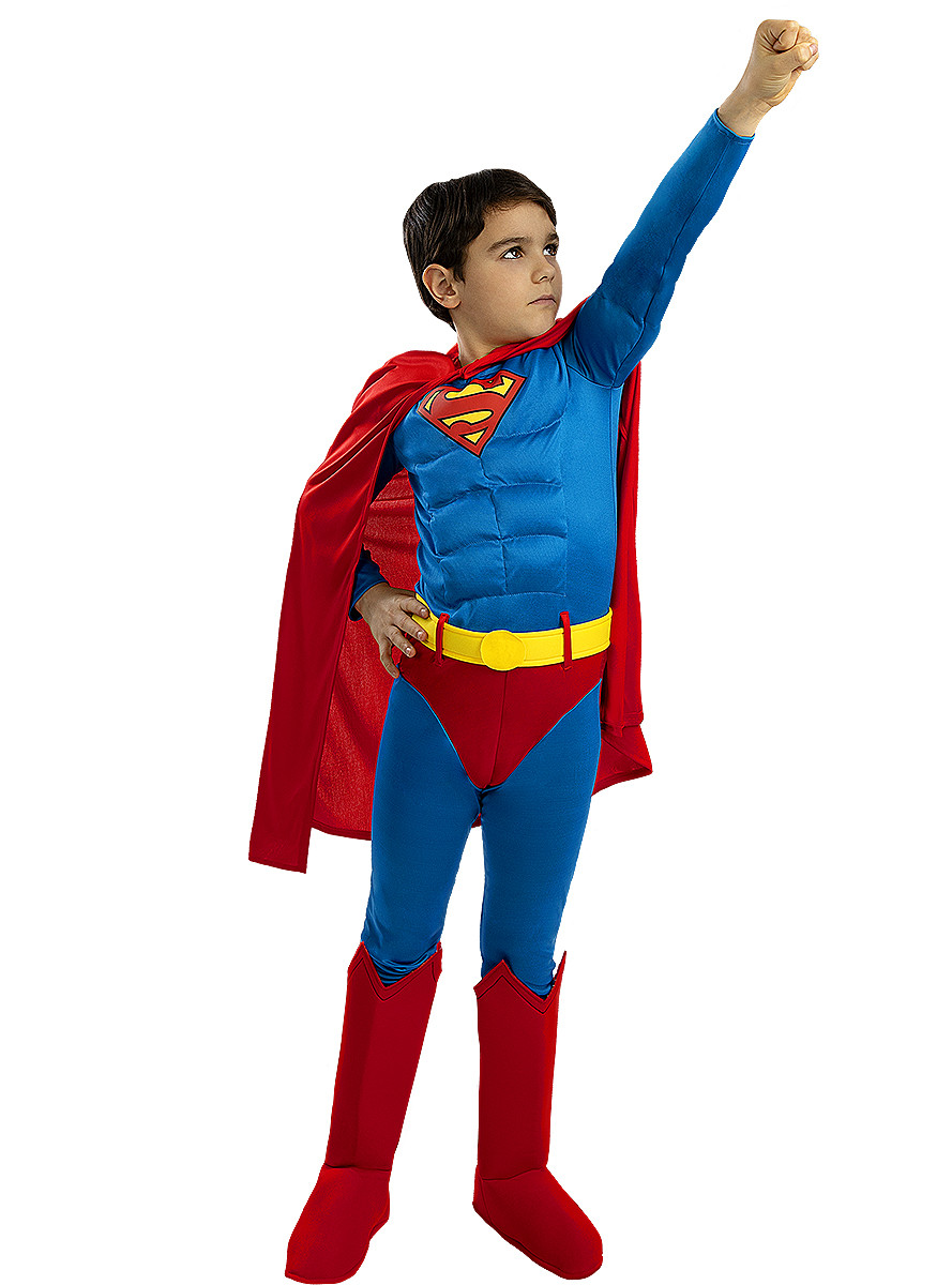 HeliumKing Detský kostým Superman Deluxe Veľkosť - deti: L: 117 - 134 cm