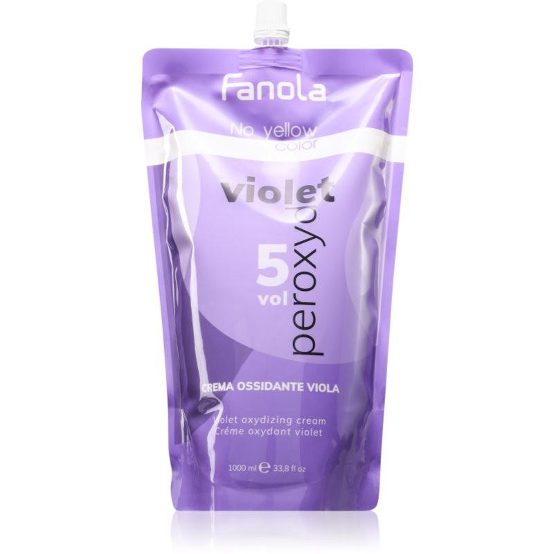 Fanola No Yellow aktivačná emulzia neutralizujúci žlté tóny Peroxyde 5 Vol 1000 ml