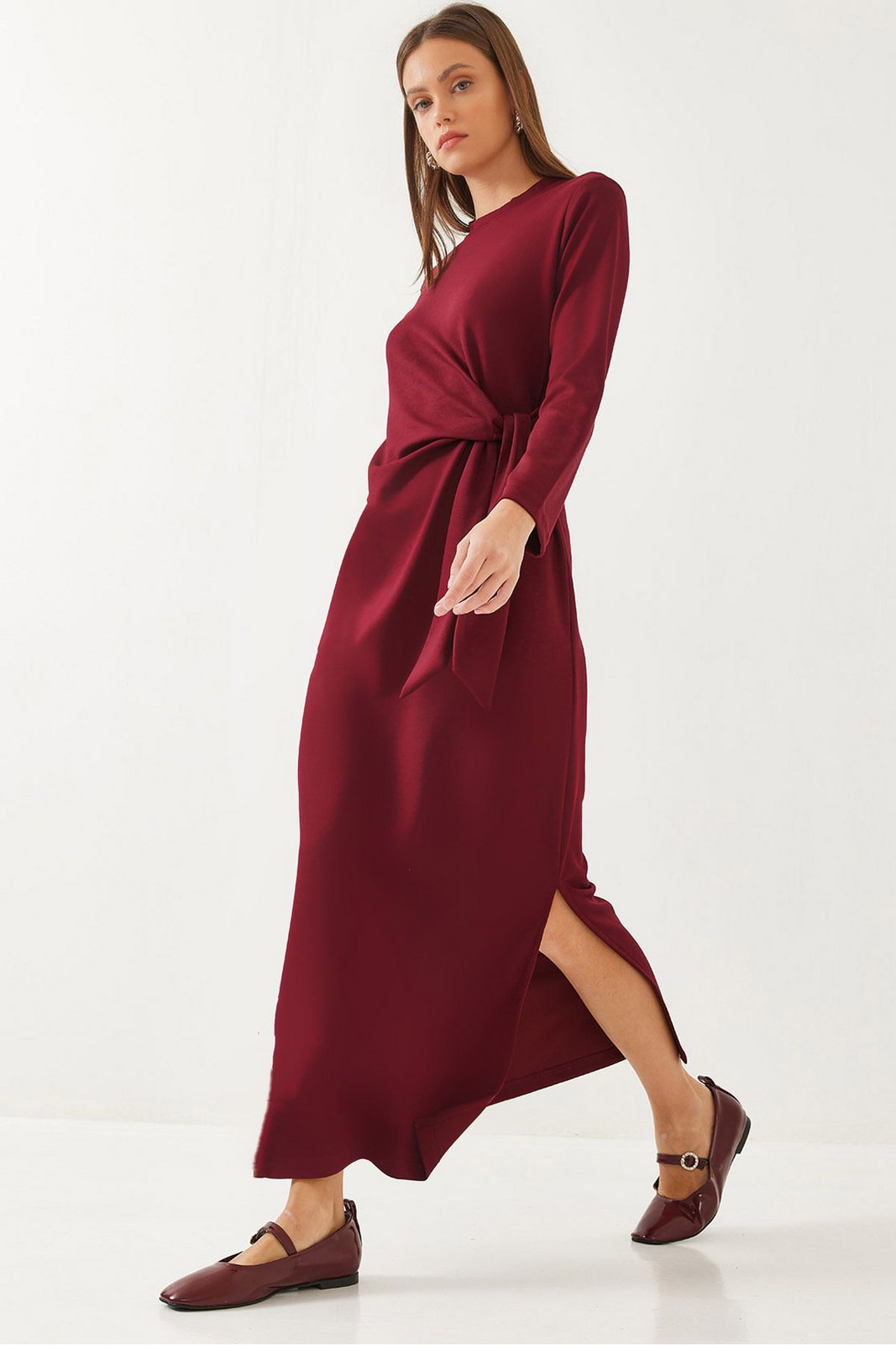 Bianco Lucci Women's Tie Detail Modal Dress
